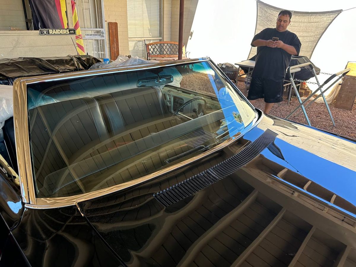 Classic car windshield replacement by Accent Auto Glass in Phoenix